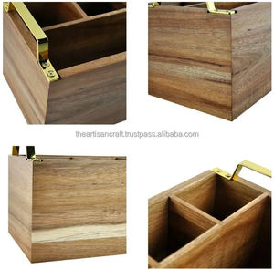 Soporte de Cubiertos de Madera Ecológico, Tipo Vertical, para Mesa de Comedor, Estilo Rústico, para Guardar Cucharas, Tenedores y Cuchillos, para Uso en el Hogar y Restaurantes - Product Image 6