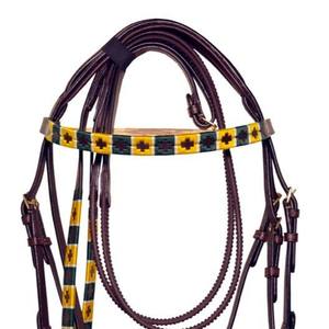 OEM ODM Personnalisé Haute Qualité Bridon et Muserolle en Cuir Polo pour Cheval avec Cristaux, Muserolle Rembourrée, Bandeau Frontal, Couleur Personnalisée pour - Product Image 3