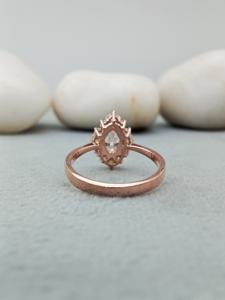 Unisex 2.5ct Marquise Cut 14k Rose Gold Solid Gold VVS/VS EF Classic Prong Setting Solitaire Diamond Party Anniversary - Product Image 6