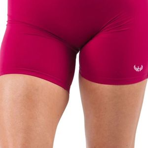 <b>Women's</b> Pink Mid Rise Biker <b>Shorts</b> Stretch <b>Compression</b> Workout Gym Training Running Yoga Fitness Activewear Performance Sports - Product Image 4