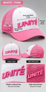 Casquette Trucker Rose et Blanche à 6 Panneaux, Respirante, Imperméable, Dos en Maille, Réglable avec Logo Lettres en Relief 3D - Product Image 6