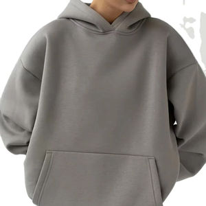 เสื้อฮู้ดผู้ชายสีเทาแบบโอเวอร์ไซส์ สวมใส่สบาย มีกระเป๋า ผ้าฟลีซนุ่ม ระบายอากาศได้ดี เป็นมิตรต่อสิ่งแวดล้อม - Product Image 2