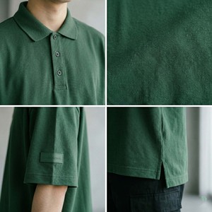 เสื้อเชิ้ตผู้ชายทรงบ็อกซี่คุณภาพสูง สีเขียวเข้ม สไตล์สตรีทแวร์ โอเวอร์ไซส์ วินเทจ พิมพ์ลายกราฟิก ผ้าถักเนื้อนุ่ม 100% ผ้าฝ้าย - Product Image 4