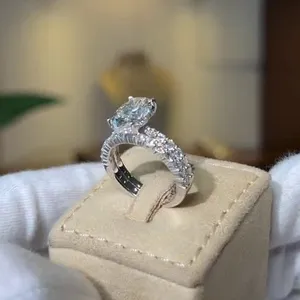 Moissanite Engagement <b>Ring</b> 925 Sterling Silver Wedding <b>Ring</b> Women Luxury <b>Diamond</b> Alternative Bridal Jewelry Gift - Product Image 5