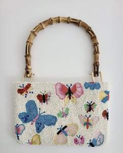Bolso de mano floral para mujer, cartera de boda, bolso con cuentas, bolso de mano con bordado de cuentas para niñas, para fiestas, artículo de regalo. - Product Image 1