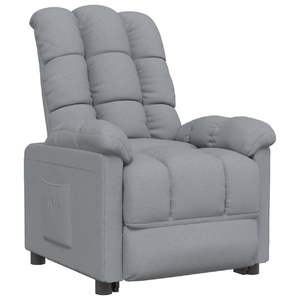 Fauteuil inclinable gris clair 100% polyester, en contreplaqué et fer, matériau de qualité moyenne - Product Image 2