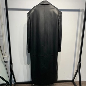 Disponible en stock Manteau long en cuir pour femmes Coupe-vent Vrai cuir de mouton Manteau grande taille pour homme Manteau d'hiver pour homme - Product Image 2