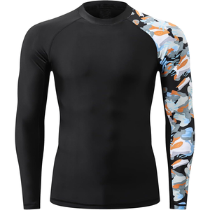 Rashguard Homme Personnalisé Respirant à Manches Longues pour BJJ, Impression Numérique, Vêtement de Sport MMA, Séchage Rapide, Anti-Bactérien, Anti-UV - Product Image 1