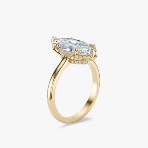 3 CT Marquise Cut Lab GRWON Diamond Engagement <b>Ring</b> Yellow Gold Wedding <b>Ring</b> 14K Solid Yellow Gold Marquise Cut Diamonds <b>Plain</b> - Product Image 2