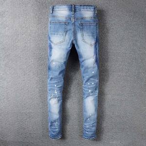 Jeans en denim tricoté en coton pour hommes, coupe confortable, style tendance, pantalons et pantalons longs pour hommes, marques privées acceptées - Product Image 2