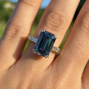 Bague ajustable en argent sterling 925 plaqué or avec diamant de laboratoire, bijou élégant et tendance, sertissage brillant, cadeau idéal - Product Image 2