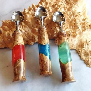 resin <b>spoon</b> fork knife cutlery set dining set kitchen set <b>table</b> set serving set resin handle cutlery time 2 decor - Product Image 5