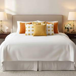 SOGA Ensemble de 6 housses de coussin rétro en velours doré et tricot diamanté orange brûlé, pour un intérieur douillet et décoratif - Product Image 5