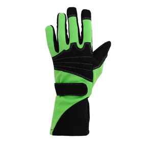 <b>Full</b> Finger Racing Gloves Green Black Polyester Nylon Adjustable Wrist Strap Non <b>Slip</b> Outdoor Riding Unisex - Product Image 6