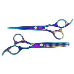 Kit de Coiffure Professionnel pour Barbiers : Ciseaux de Coupe, Ciseaux à Effiler, Peigne, Tissu de Coiffure et Accessoires de Coiffure - Product Image 1