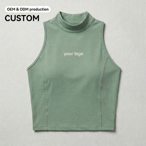 <b>Women's</b> Pickleball Sleeveless Racer Back Polo tank <b>Top</b> Sheer <b>Mesh</b> Back Panel Ventilation Cutout O-Neck Embroidery Front - Product Image 5