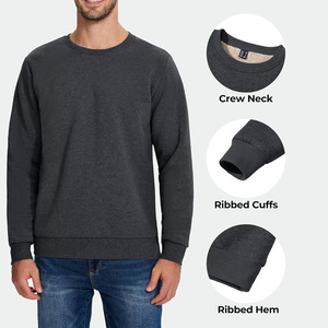Sweat-shirt homme de qualité supérieure, logo personnalisé, col rond en polaire, confortable, streetwear pour les occasions décontractées et l'entraînement sportif - Product Image 3