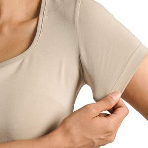 Camiseta Deportiva Personalizada para Mujer, Color Beige, Corte Ajustado, Manga Corta, Cuello Redondo, Elástica, Transpirable, Suave, para Gimnasio, Fitness y Yoga - Product Image 2