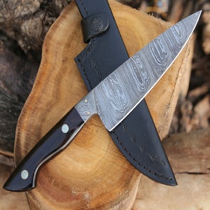 Cuchillo de Chef de Acero de Damasco Premium, Cuchillo de Cocina Hecho a Mano con Funda de Cuero, Venta al Por Mayor - Product Image 1