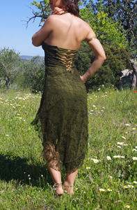 Robe en dentelle tendance, dos nu, style gothique bohème, féerique, elfe, tenue de festival pour femme, tenue de soirée, cadeau pour elle - Product Image 3