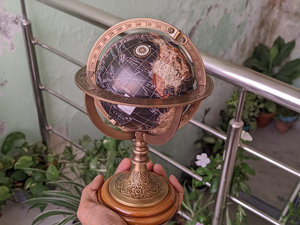 Vintage Style Desktop Globe with Brass Stand Home <b>Office</b> <b>Decor</b> - Product Image 2