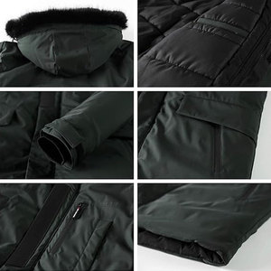 <b>Men</b>’s Warm Parka Ski <b>Jacket</b> Water-Resistant <b>Long</b> Puffer Winter Coat with Removable Faux Fur Hood Insulated Cold Weather - Product Image 5