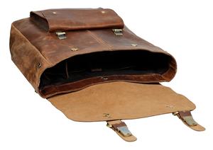 Leather <b>Backpack</b> Lady Rucksack Hipster Laptop Gym Customizable Color 10L Capacity Vintage Casual LBK-0099 - Product Image 3