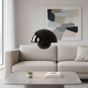 Modern Style Rose Gold Metal And Glass Semi <b>Globe</b> Pendant Lamp Hanging <b>Light</b> Fixture For Dining Room Kitchen Island Bedroom - Product Image 3