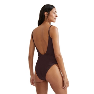 ชุดว่ายน้ำผู้หญิงแบบชิ้นเดียวสำหรับฤดูร้อน ขายส่ง ชุดแฟชั่นชายหาด น้ำหนักเบา แบบเรียบง่าย รับสั่งทำ - Product Image 6