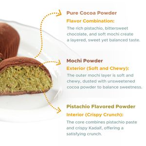 SIGNWIN- OEM ODM Pistachio Chocolate Q-Mochi en polvo con pistacho. Se permite la personalización para la marca. 1 kg/paquete. - Product Image 3