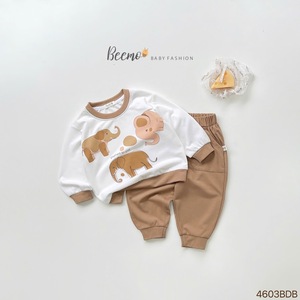ชุดเสื้อผ้าพิมพ์ลายช้างแขนยาวสำหรับเด็กชายวัยหัดเดินชุดสำหรับทารกและเด็ก - Product Image 6