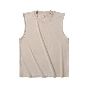 Gilets pour hommes grande taille, style vintage délavé américain, broderie logo personnalisée OEM, prix usine Chine Bangladesh - Product Image 2