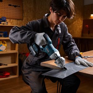 Cordless 360 Degree Pivoting Head Sheet Metal Cutter 110VAC 20VDC Double Blades 18 GA Galvanized Steel Metal <b>Shear</b> <b>Scissor</b> <b>Shear</b> - Product Image 2