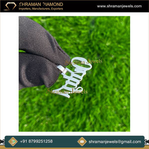 10K <b>Solid</b> <b>Gold</b> Cute Cursive Initial Letter Name <b>Pendant</b> Custom Iced Charms Necklace Lab Grown Diamond Personalized Gifts Him/Her - Product Image 5