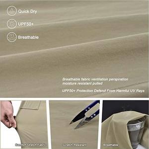 Men’s Lightweight <b>Elastic</b> Waist Jogger Pants Drawstring Slim Fit Casual Trousers, Breathable Stretch Fabric Lounge Streetwear - Product Image 5