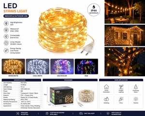 Warm White RGB Copper LED <b>String</b> <b>Light</b> 10M Waterproof Twinkle <b>Light</b> for Indoor Outdoor Home Garden Wedding Christmas Decor - Product Image 2