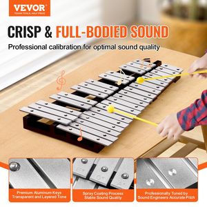 Kit Professionale di Xilofono Glockenspiel a 32 Note con Strumenti a Percussione, Bacchette e Bastoncini per Tamburo, Strumenti Musicali Giocattolo - Product Image 2