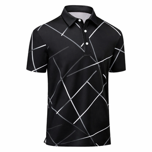 Impression ou broderie personnalisées, polo de golf pour homme de haute qualité, respirant, en coton et polyester, pas cher, anti-transpiration - Product Image 5