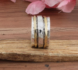 แหวนแต่งงานเงินแท้ 925 ชุบสองสี คุณภาพสูง ขัดเงา รับทำโลโก้ตามสั่ง - Product Image 6