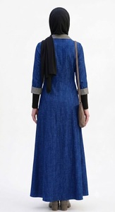 Robe Abaya en jean MAXI coupe ample pour femmes musulmanes, sans manches, boutonnée sur le devant, légère, ODM, décontractée, pour l'Aïd, le Ramadan, la prière - Product Image 3