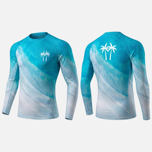 Maillot de bain personnalisé pour homme, chemise de protection contre les rayons UV UPF50+, manches longues, séchage rapide, respirant, polyester, élasthanne, natation, surf - Product Image 3