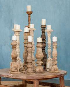 Portavelas Cónico de Madera Natural Pulida y Lisa, Hecho a Mano, para Velas de Té, Decoración del Hogar, Bodas, Festividades y Ramadán - Product Image 3