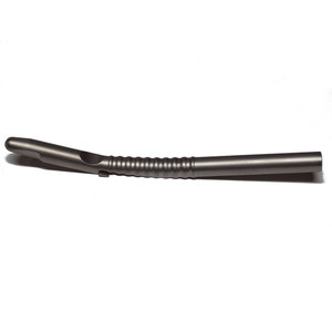 Dental Bone Scraper Surgical Instrument Silver Ergonomic Knurled Grip Manual Class I Oral Surgery Tool - Product Image 1