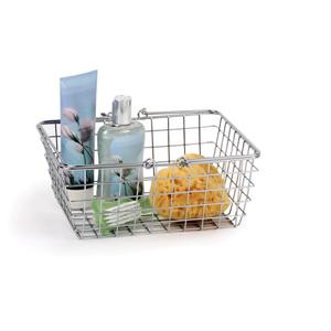 Panier de rangement en métal noir thermolaqué, organisateur de placard robuste - Product Image 1