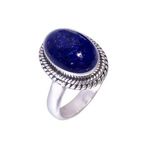 Lapis Lazuli Ring 925 Sterling Silver Adjustable Gemstone Designer Jewelry Handmade Luxury Gift For Women - Product Image 4