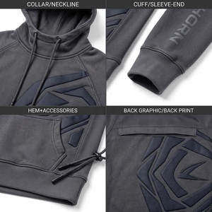 Sudadera con Capucha Personalizada al por Mayor de Fábrica para Hombre, Corte Regular, 100% Algodón, Felpa Francesa Transpirable, Impresión de Goma en Relieve en la Parte Delantera - Product Image 5