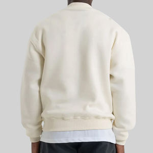 Latest Acid Washed Heavyweight Cotton Fleece Men's Round Neck Sweatshirt Casual Loose Fit French Terry <b>Jumper</b> - Product Image 3