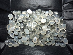 100% véritable pierre de lune blanche mélange taille cabochon ovale pierre de lune blanche transparente naturelle en vrac pour la fabrication de bijoux à bas prix - Product Image 2