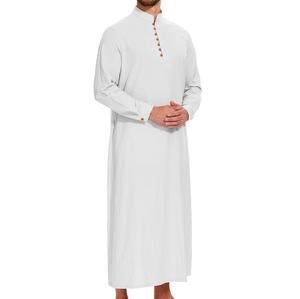 Nuevo Diseño 2026, Thobe para Hombre al por Mayor, Color Blanco Teñido, Diseño Personalizado, Thobe Árabe para Oraciones Diarias, Transpirable - Product Image 1