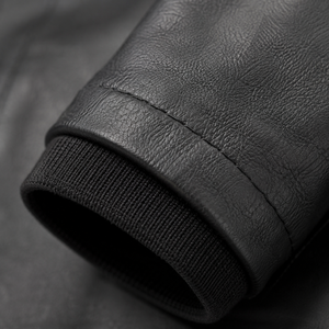 Chaqueta de Cuero Genuino, Diseño Personalizado, Chaqueta de Motocicleta para Hombre, Calidad Premium, Color Sólido, Transpirable, Resistente al Viento, Ropa Deportiva - Product Image 3